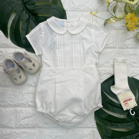 COMPLETO CAMICIA E SHORT 125-130 PANNA GRANLEI 