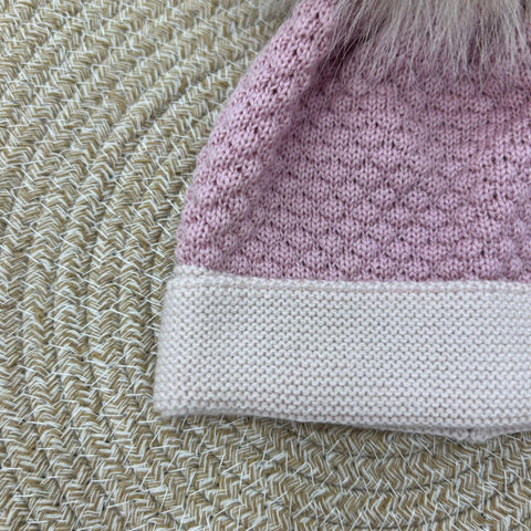 CAPPELLOL IN LANA CON POM PON IN VOLPE IN5771 M MARSALA MARLU 