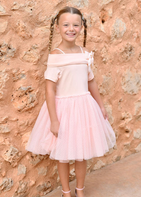 ABITO IN COTONE E TULLE AUDREY PEACH ANGEL'S FACE 