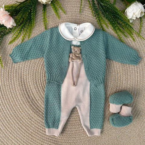 TUTINA, BODY, CARDIGAN E BABBUCCE IN LANA IN5731/IN57S V VERDE SALDI MARLU 