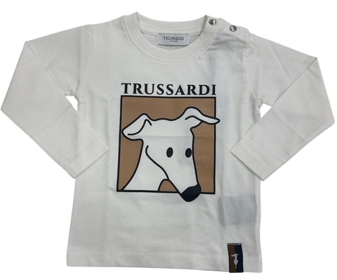 T-SHIRT IN COTONE TIA25085TS OFF WHITE TRUSSARDI 