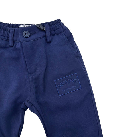 PANTALONE CARGO IN GABARDINE PTICE6303B BLU ICEBERG 