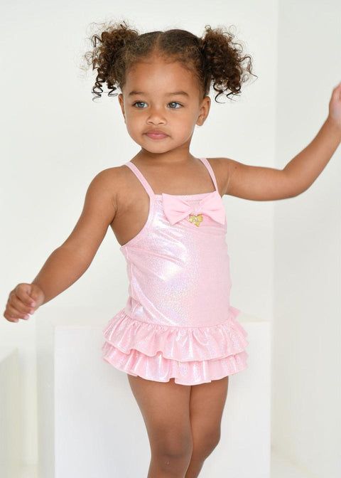 COSTUME INTERO LUREX GUPPIE PINK SPARKLE ANGEL'S FACE 