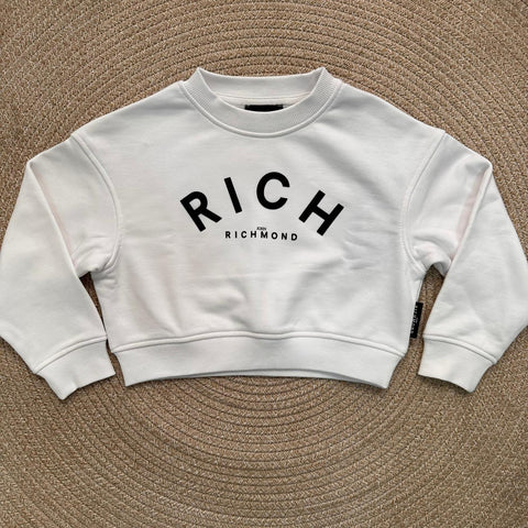 FELPA CROP GARZATA RBA25237FE WHITE RICHMOND 