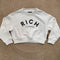 FELPA CROP GARZATA RBA25237FE WHITE RICHMOND 