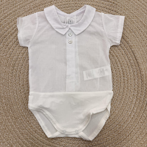 BODY CAMICIA IN COTONE 19067 BIANCO CALAMARO 