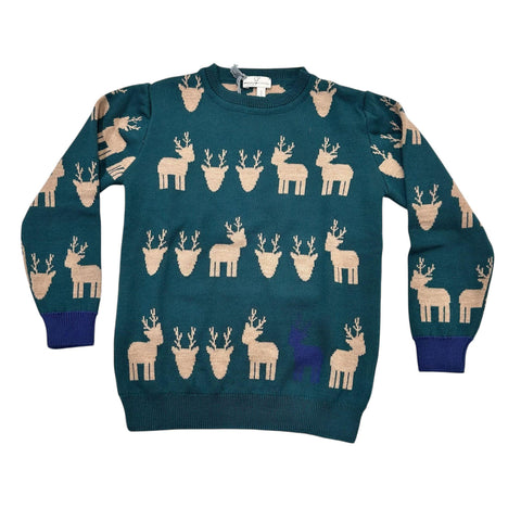 MAGLIONE IN PURA LANA 018665 VERDE MAGLIFICIO DI VERONA 