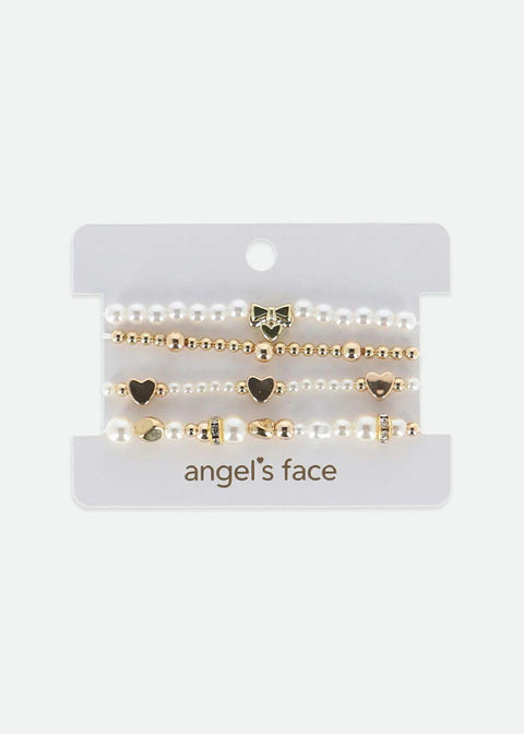 SET 4 BRACCIALI BRACELET SNOWDROP ANGEL'S FACE 
