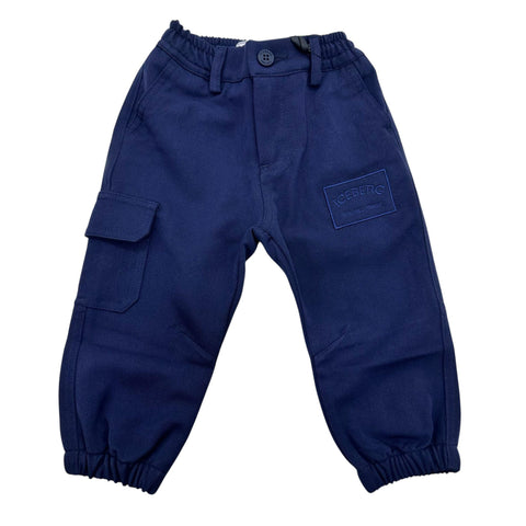PANTALONE CARGO IN GABARDINE PTICE6303B BLU ICEBERG 
