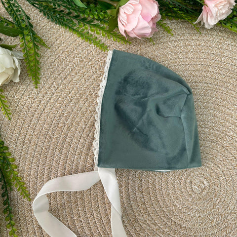 PAGLIACCETTO E CUFFIA IN VELLUTO IN6623/IN66CU VERDE SALVIA MARLU' 