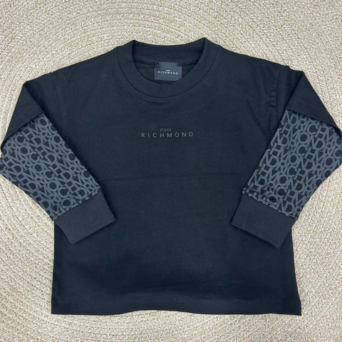 T-SHIRT IN COTONE RBA25037TS BLACK RICHMOND 