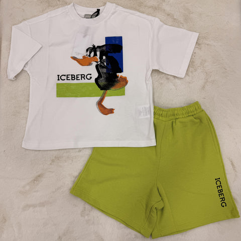 COMPLETO IN COTONE CMBICE6104J BIANCO ICEBERG 