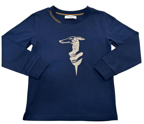 T-SHIRT IN PIQUET TBA25022TS PEACOAT TRUSSARDI 