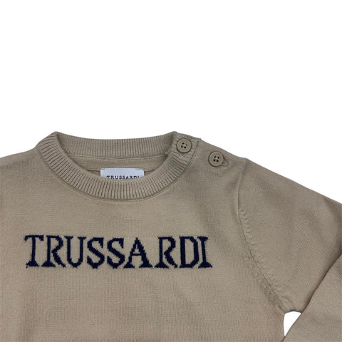 MAGLIONE IN VISCOSA TIA25020MA BROWN RICE TRUSSARDI 