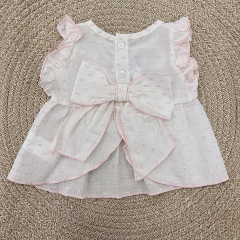 COMPLETO IN COTONE 11277 PANNA/ROSA CALAMARO 