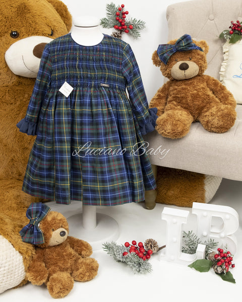 ABITO TARTAN CON PUNTO A SMOCK 564402 0008## AMAYA 