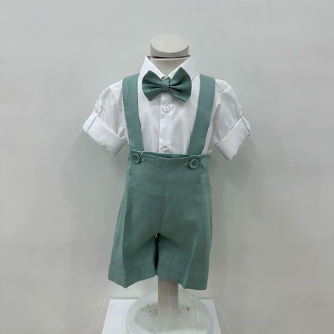 SALOPETTE CAMICIA E PAPILLON IM25B102 VERDE ISABEL&MARTINEZ 