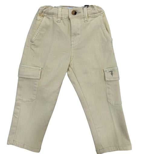 PANTALONE CARGO IN DRILL TBA25035PA NEW ECRU TRUSSARDI 