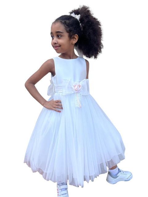 ABITO MIKADO E TULLE BB802459 LATTE## BELLA BRILLI 