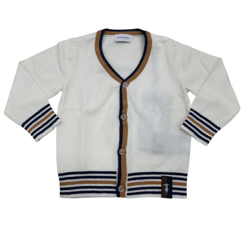 CARDIGAN IN VISCOSA TIA25078 OFF WHITE TRUSSARDI 