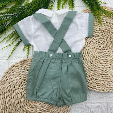 SALOPETTE E CAMICIA IN LINO