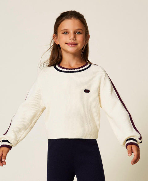 MAGLIONE A COSTINE 252GJ3030 00435 TWIN SET 