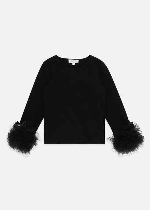 T-SHIRT CON TULLE DUA BLACK ANGEL'S FACE 