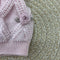 CAPPELLO IN LANA CON POM PON IN VOLPE IN2471 ROSA MARLU 