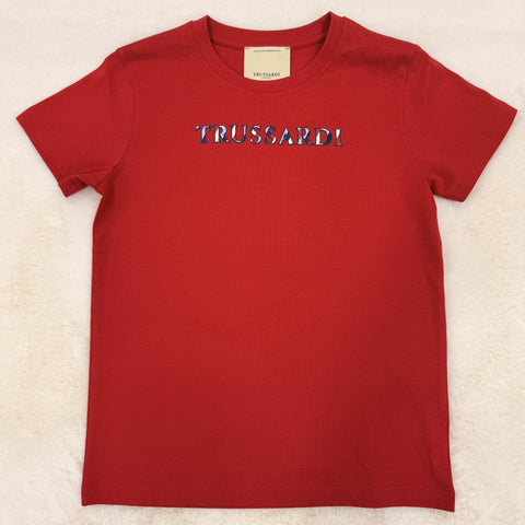 T-SHIRT IN COTONE TBP26051TS RED TRUSSARDI 