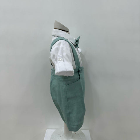 SALOPETTE CAMICIA E PAPILLON IM25B102 VERDE ISABEL&MARTINEZ 