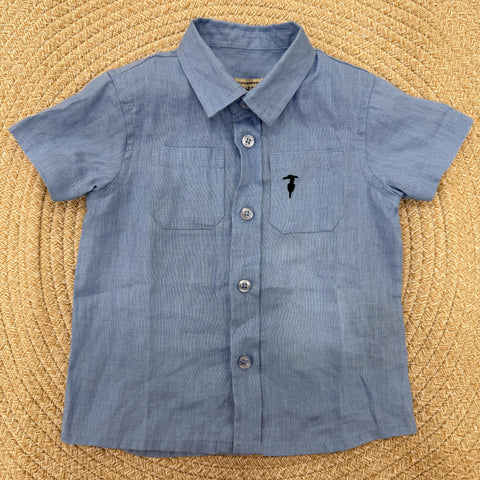 CAMICIA IN LINO TIP26104CA BLUE RIV TRUSSARDI 