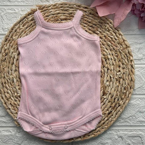 BODY IN COTONE TRAFORATO 01688 ROSA CALAMARO 