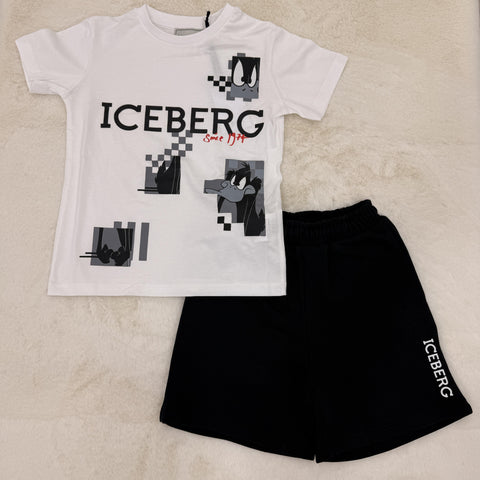 COMPLETO IN COTONE CMBICE6106J BIANCO ICEBERG 