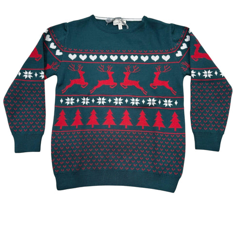 MAGLIONE IN PURA LANA 018666 VERDE MAGLIFICIO DI VERONA 