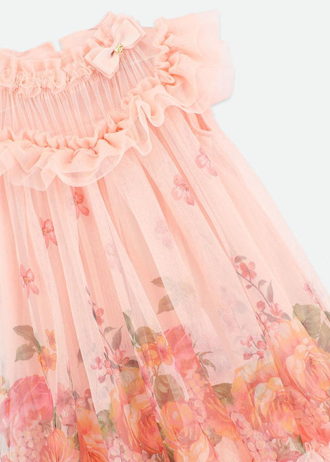 ABITO IN TULLE DOMINIQUE.BORDER PEACH ANGEL'S FACE 