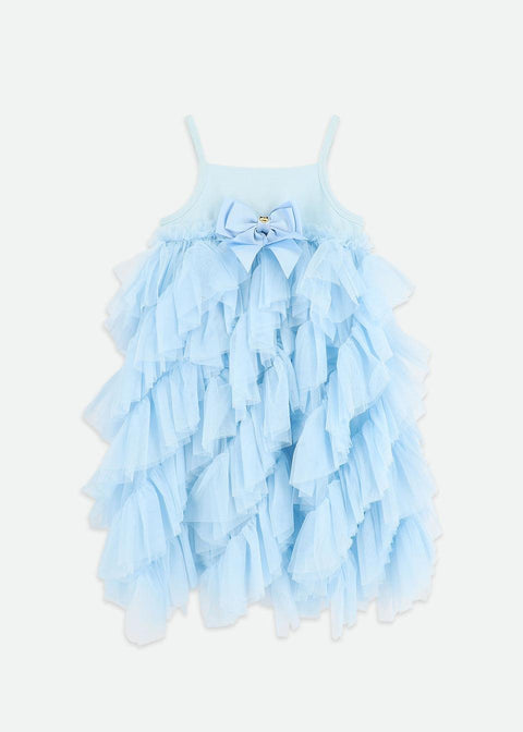 ABITO IN TULLE CASCADE PALE BLUE ANGEL'S FACE 