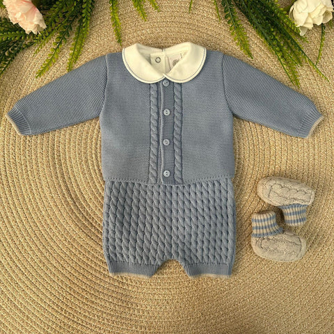 PAGLIACCETTO, BODY, CARDIGAN E BABBUCCE IN LANA IN6860/IN68S CIELO/GRIGIO MARLU 