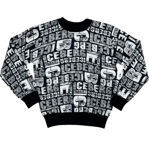 MAGLIONE IN caldo cotone MGICE6307J NERO ICEBERG 