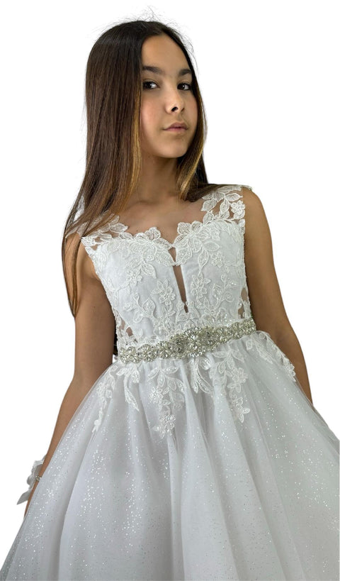 ABITO IN PIZZO E TULLE LUREX