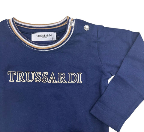 T-SHIRT IN COTONE TIA25071TS PEACOAT TRUSSARDI 