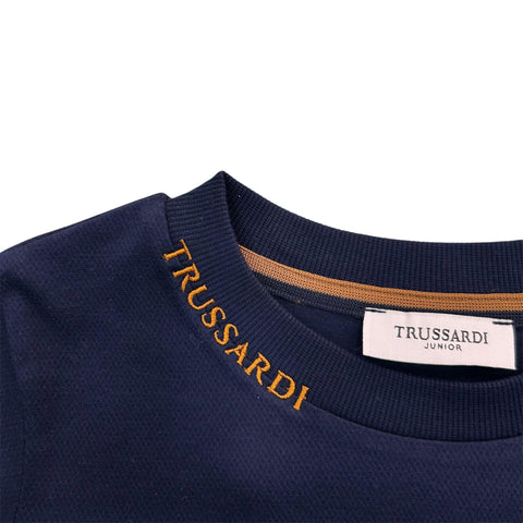 T-SHIRT IN PIQUET TBA25022TS PEACOAT TRUSSARDI 