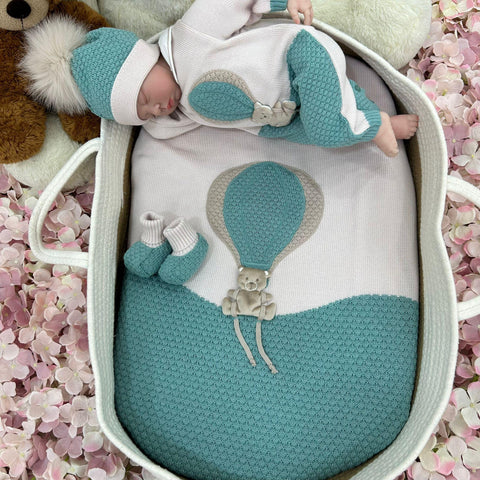TUTINA E BABBUCCE IN LANA IN5710/IN57S V VERDE SALVIA MARLU 