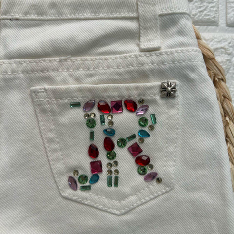 SHORT IN DENIM BIANCO