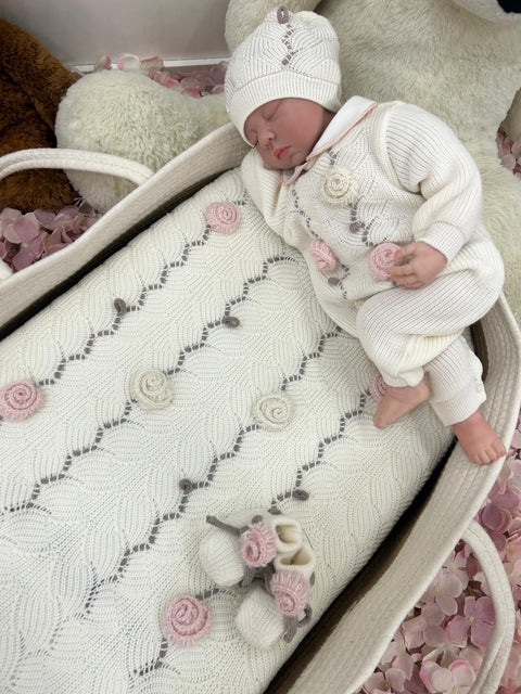 TUTINA E BABBUCCE IN LANA IN2510/IN25S VANIGLIA/ROSA MARLU' 