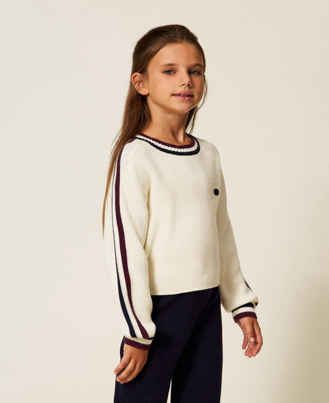 MAGLIONE A COSTINE 252GJ3030 00435 TWIN SET 