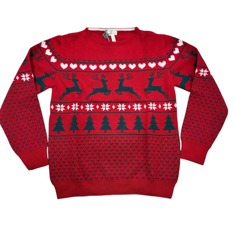 MAGLIONE IN PURA LANA 018666 ROSSO MAGLIFICIO DI VERONA 