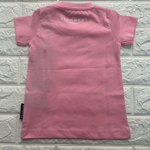 T-SHIRT IN COTONE RIP25002TS PINK/WHITE RICHMOND 