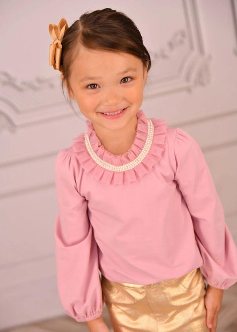 T-SHIRT IN COTONE NELL TEA ROSE ANGEL'S FACE 