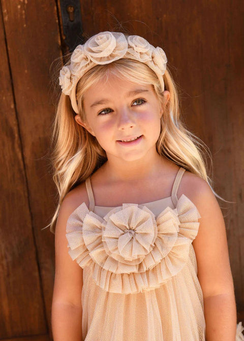 CERCHIETTO IN TULLE LUREX ROSIE SAND ANGEL'S FACE 