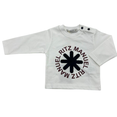 T-SHIRT IN COTONE MR3176 LATTE# MANUEL RITZ 